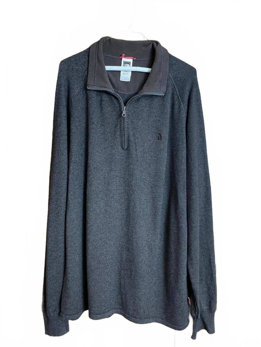 The North Face brown quarter zip sweater XL.